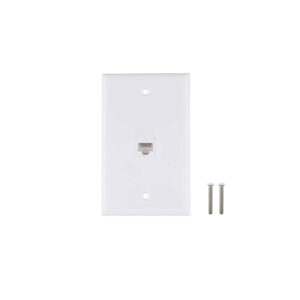 Wall plate 1 port/WH